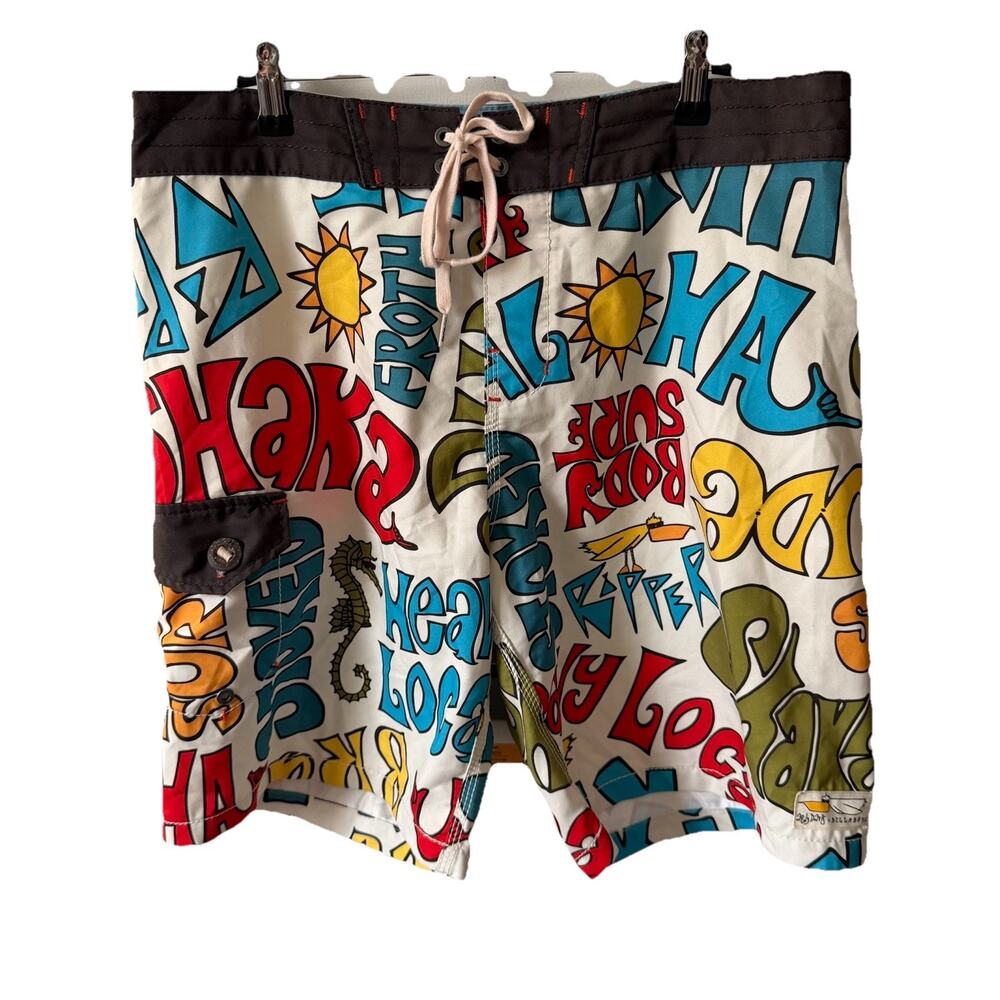 Andy Davis x Billabong Mens Size 34 Swim Trunks Board Shorts Graphic Colorful